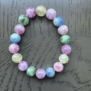 Lepidolite kyanite bracelet 11mm SIZE 6.75’